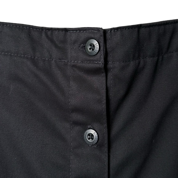 Karen Scott Sport Size 12 Maxi Skirt Button Front Modest Black Longline - Picture 6 of 8